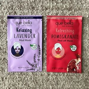 ❗️LAST 1❗️🩷5 For $25🩷 QUE BELLA Lavender Mud Mask & Pomegranate Peel Off Mask